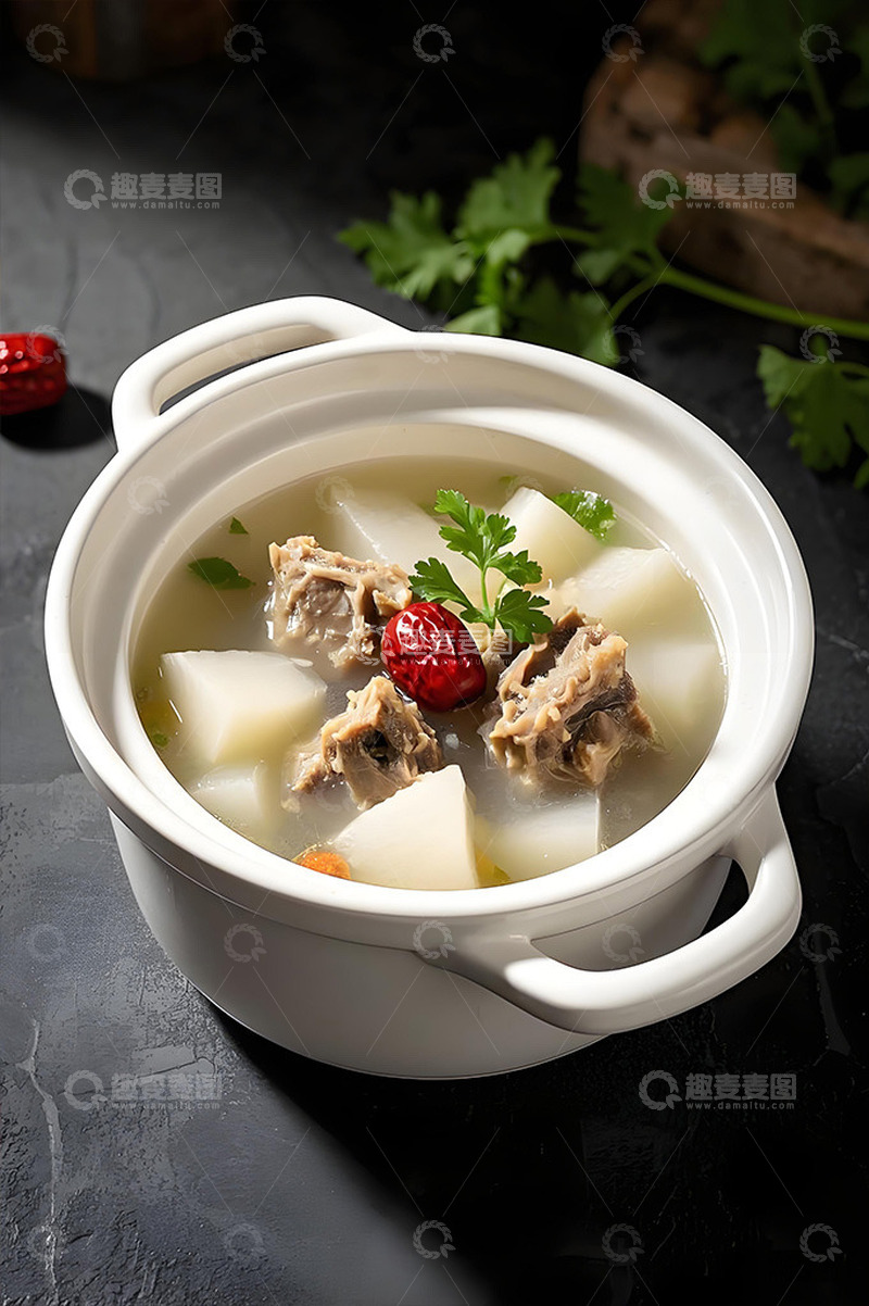 高清大图下载【趣麦麦图】萝卜排骨汤美食摄影