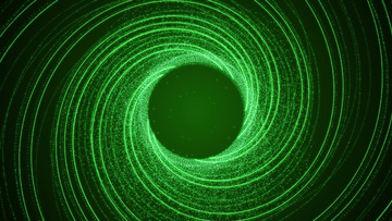 黑洞粒子螺旋公司绿色背景