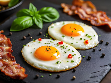 煎鸡蛋美食摄影图