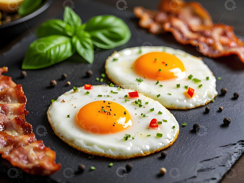 高清大图下载【趣麦麦图】煎鸡蛋美食摄影图