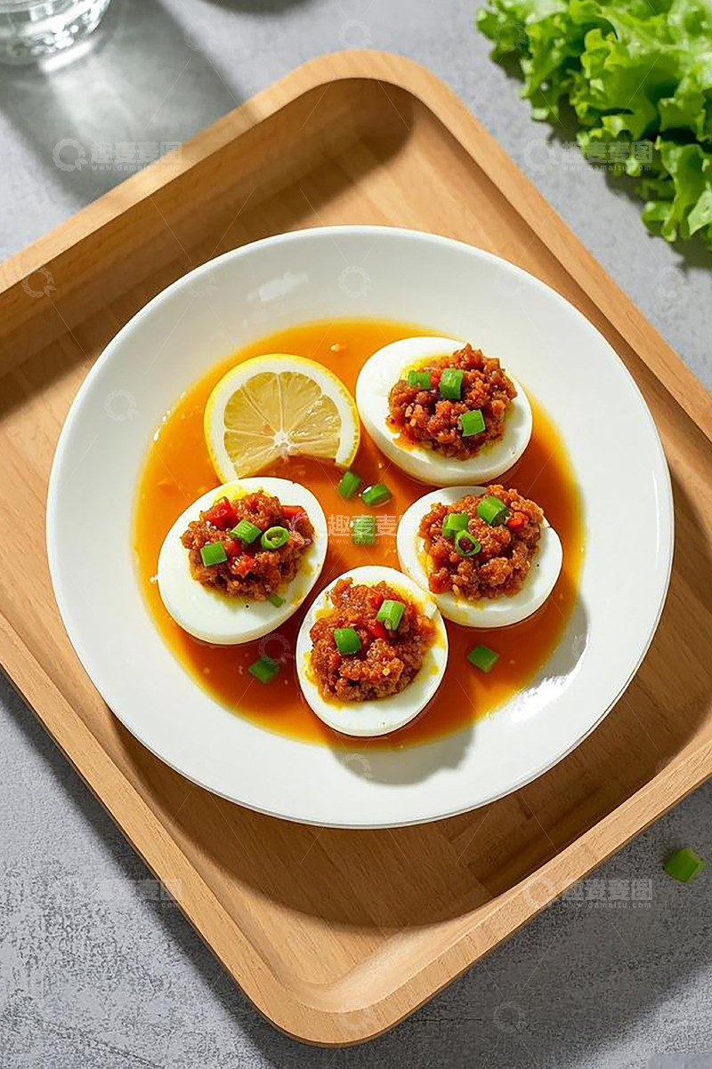 高清大图下载【趣麦麦图】肉酿鸡蛋美食摄影