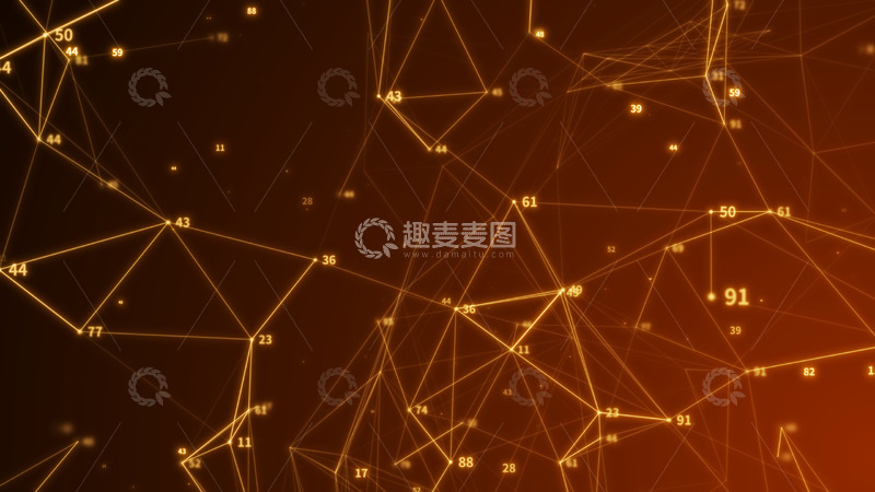 源文件下载【趣麦麦图】科技线条数字粒子红色背景