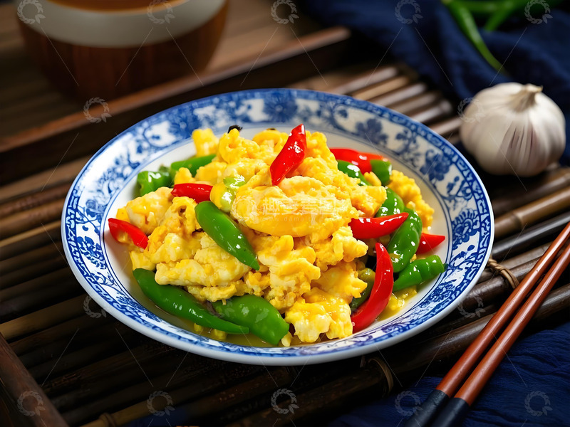 高清大图下载【趣麦麦图】青椒炒鸡蛋摄影图