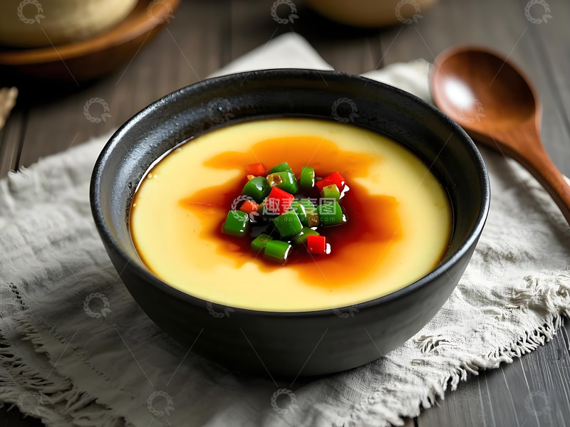 高清大图下载【趣麦麦图】蒸水蛋美食摄影图