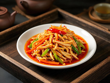 麻辣鸡丝美食摄影