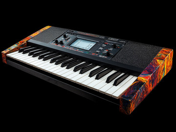 黑色键盘乐器电子琴电音摄影