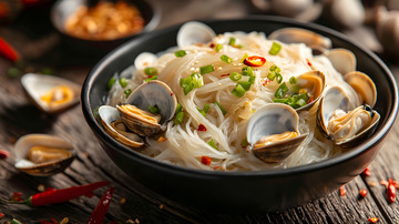 花甲粉鲜嫩多汁的中式海鲜美食