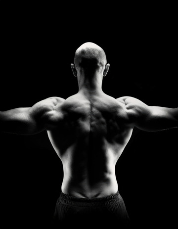 男性神秘肌肉轮廓