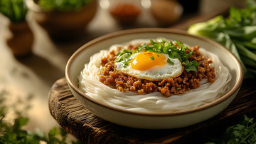 传统鸡蛋米粉营养丰富的中式主食