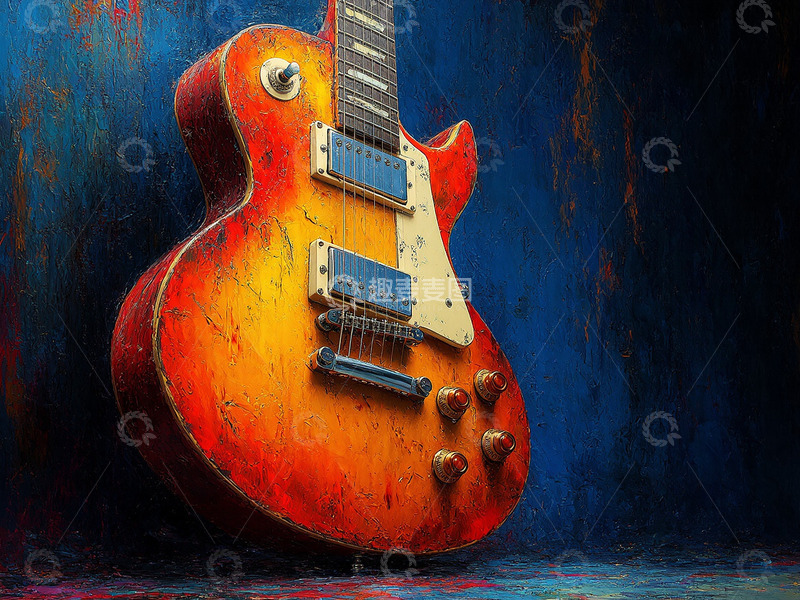 高清大图下载【趣麦麦图】电音电吉他摄影特写