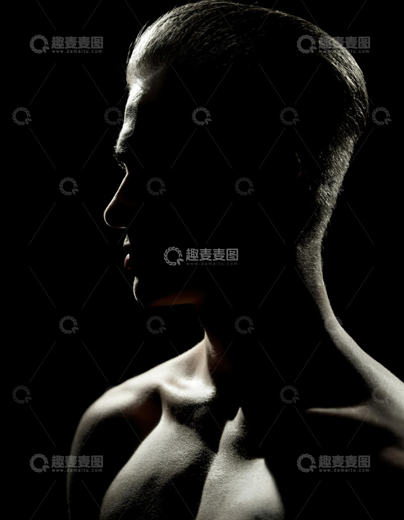 高清大图下载【趣麦麦图】黑白男性模特