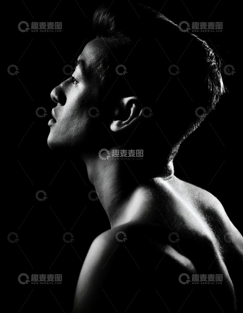 高清大图下载【趣麦麦图】男性轮廓硬朗的脸