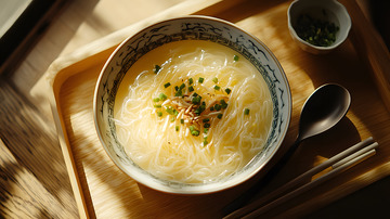 清新素米粉简约营养的健康美食