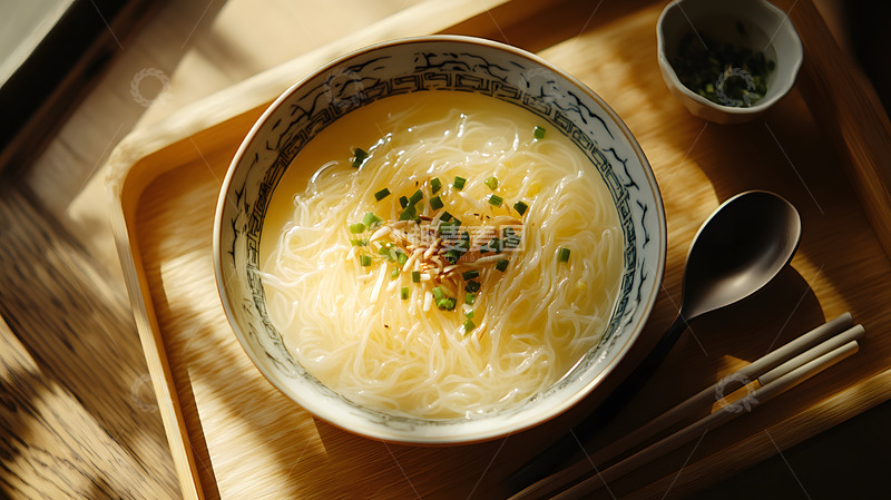 清新素米粉简约营养的健康美食