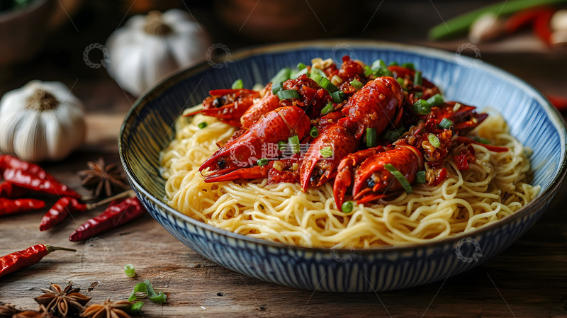 小龙虾面汤底浓郁风味独特