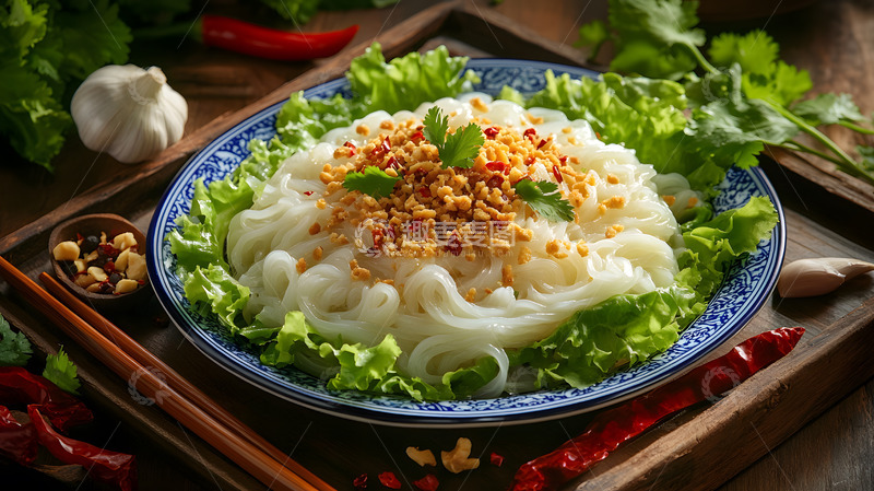 简约清新素米粉健康与美味兼具