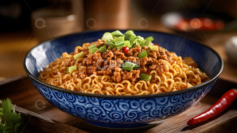 香辣牛肉面配丰富香料浓郁美味