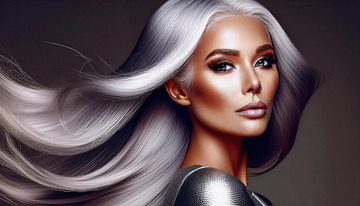 美发模特展示迷人发色