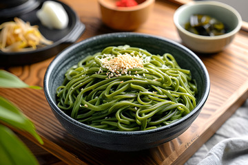 一碗菠菜面美食