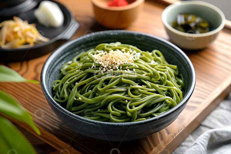 一碗菠菜面美食