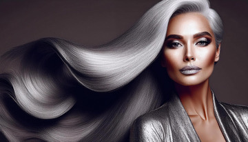 美发模特的优雅姿态