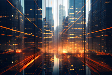 高楼大厦城市光线摄影