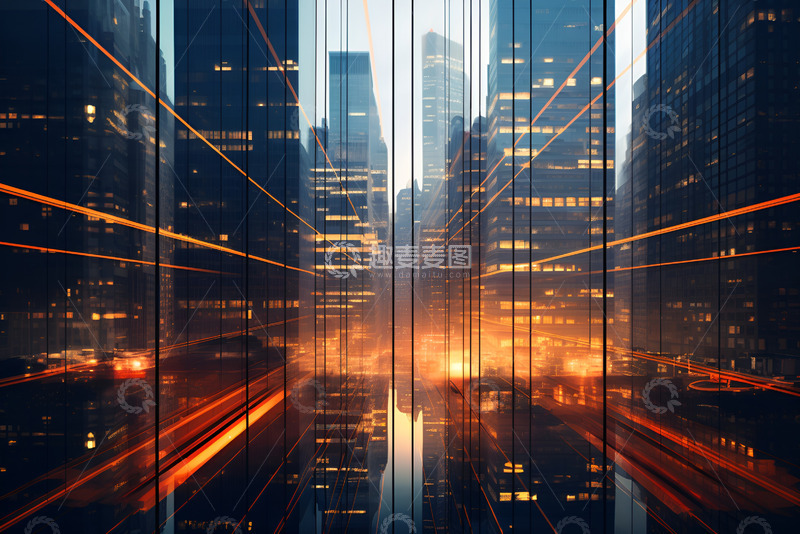 高楼大厦城市光线摄影