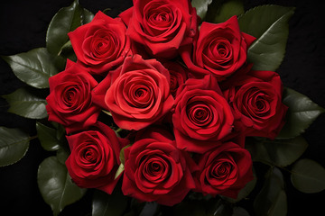 一束鲜艳的玫瑰花