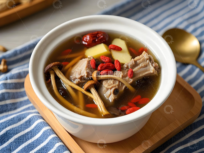 高清大图下载【趣麦麦图】茶树菇排骨汤美食摄影1