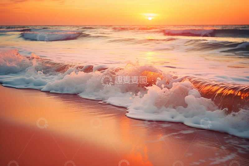 海边翻涌的浪花1