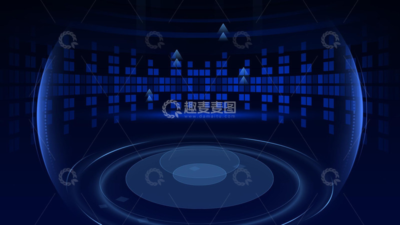 源文件下载【趣麦麦图】科技展示年会展板