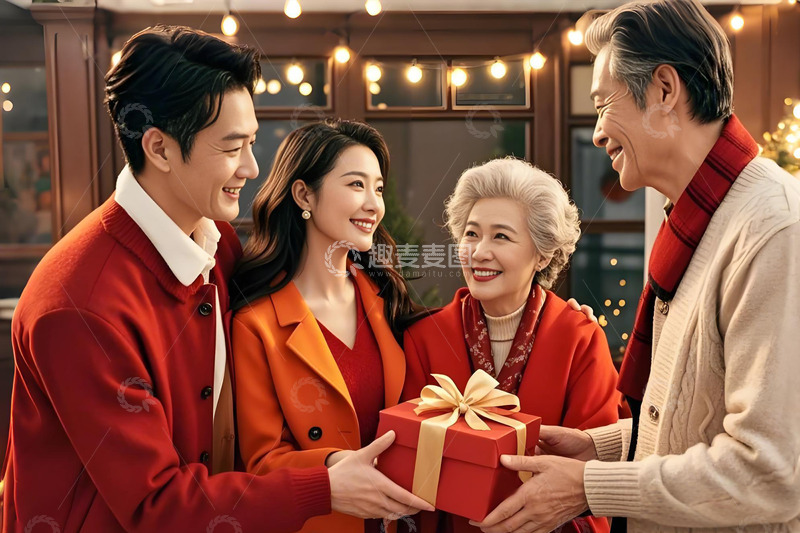 高清大图下载【趣麦麦图】春节人物拜年场景摄影图2
