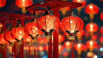 精美灯笼缀满传统佳节