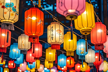 春节灯笼场景摄影图1