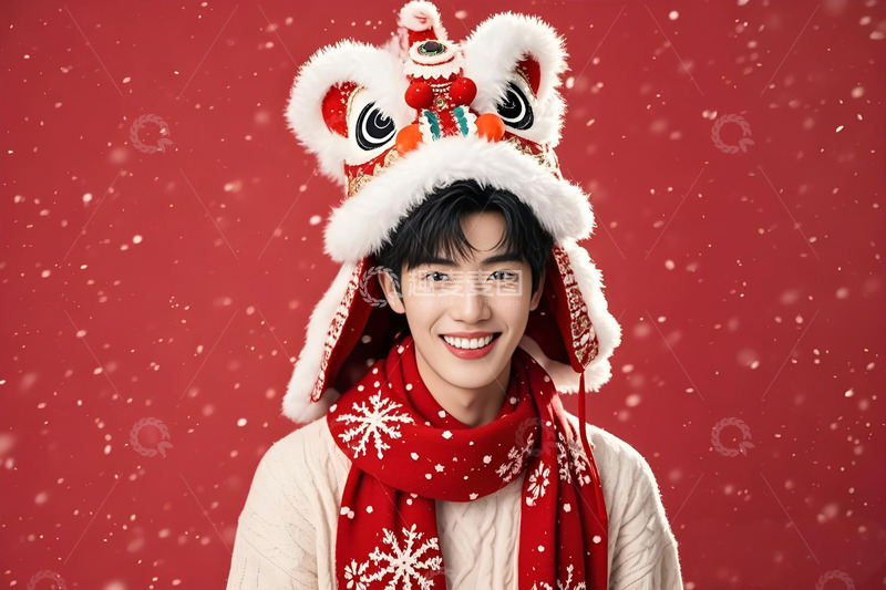 春节人物场景摄影图