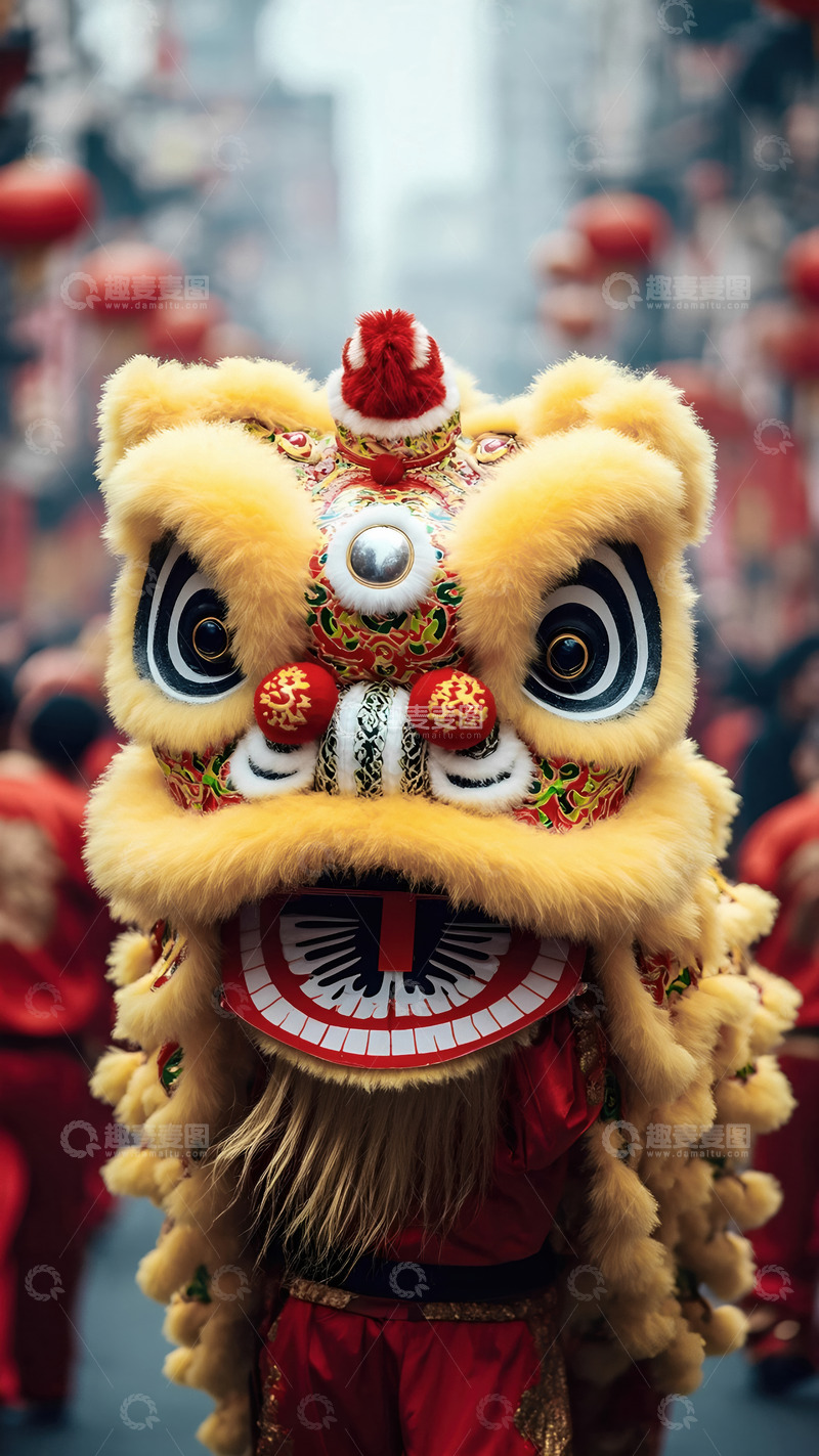 雄狮舞动绽放民俗风采