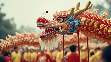 巨龙腾飞尽显民俗风采