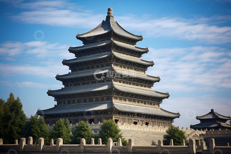 雄伟的一座高塔建筑