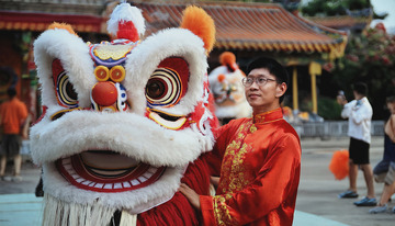 舞狮翩翩洋溢欢乐氛围1