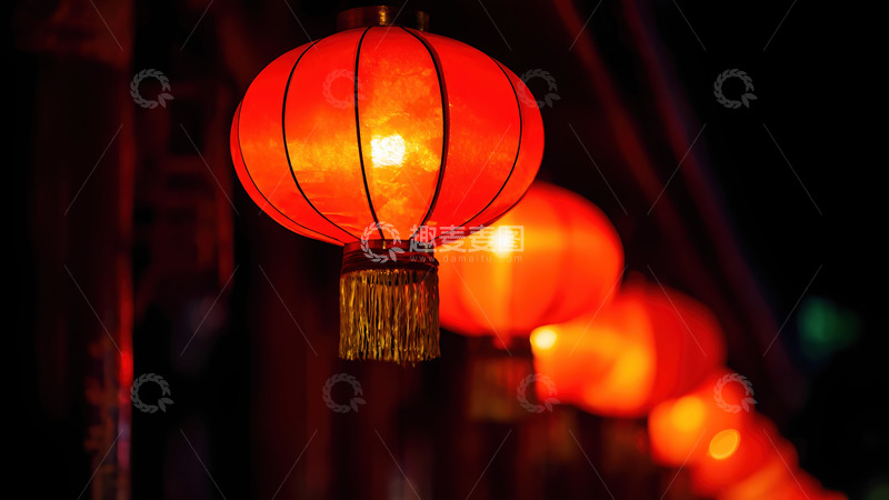 灯笼飘飘洋溢欢乐气息