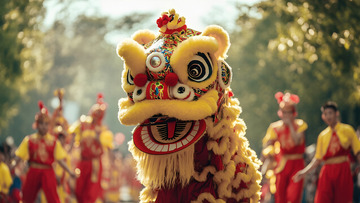 舞狮雄姿尽显节日韵味1