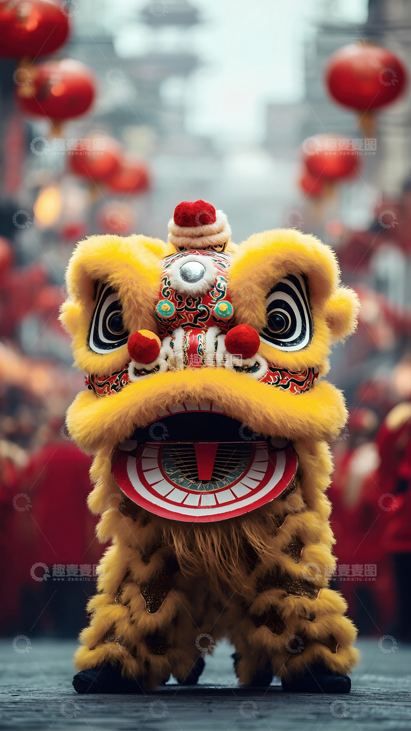 威武舞狮舞动红火日子1