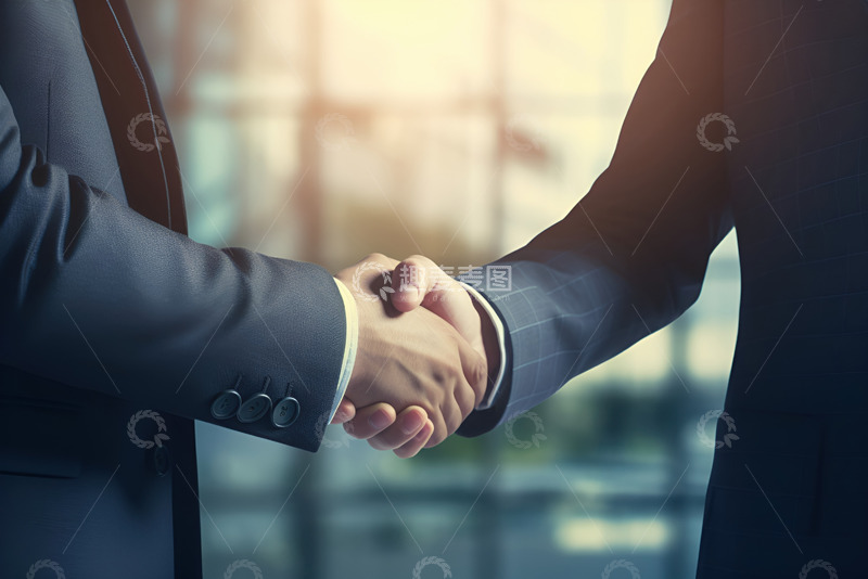 高清大图下载【趣麦麦图】商业握手合作人物特写