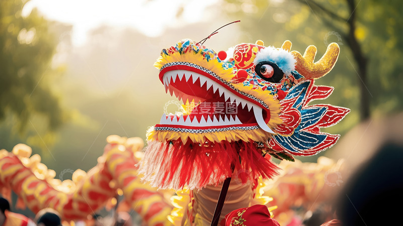 缤纷舞龙洋溢节日韵味