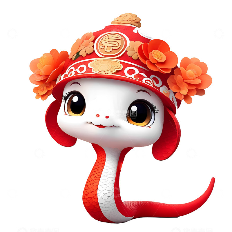 欢乐红蛇戴饰贺新年