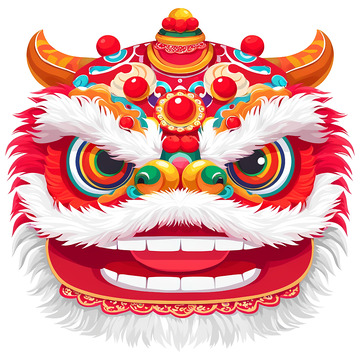 缤纷舞狮头部热闹非凡庆团圆