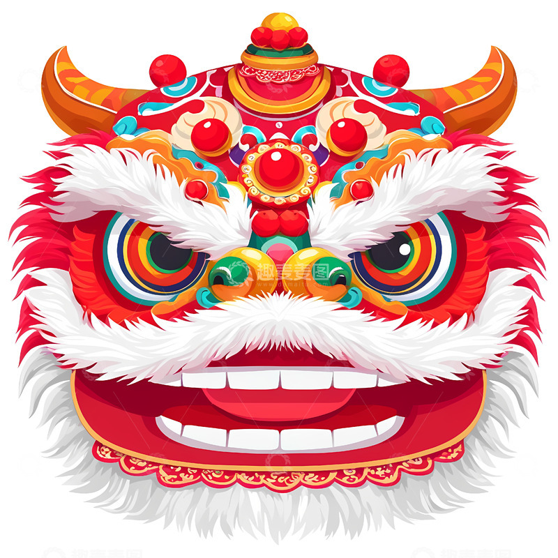 缤纷舞狮头部热闹非凡庆团圆