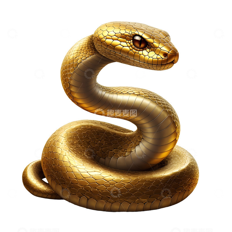 奇幻金蛇蜷身悬浮添神秘