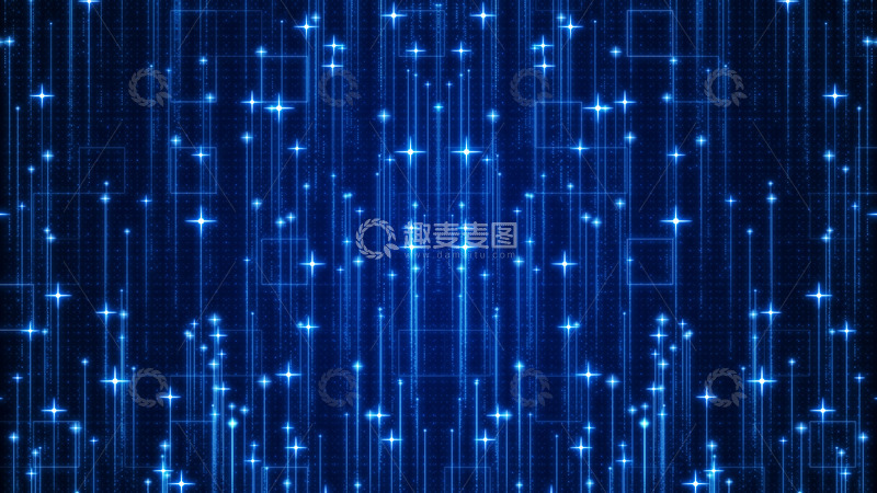 源文件下载【趣麦麦图】科技线条网格格子活动蓝色背景