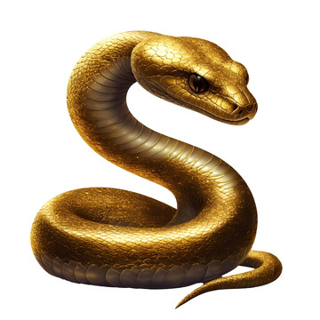 璀璨金蛇神秘眼神摄人心